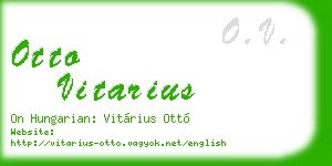 otto vitarius business card